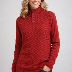 Red Cable Knit Women’s Sweater Size 18 NWT